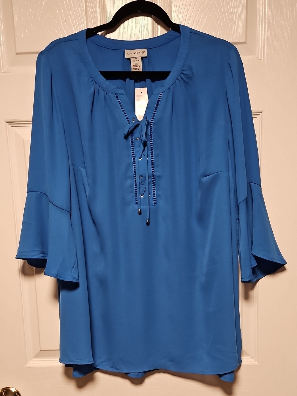 Catherines Lace-Up Tie Neck Tunic